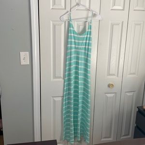 Forever 21 Aqua and White Maxi Dress